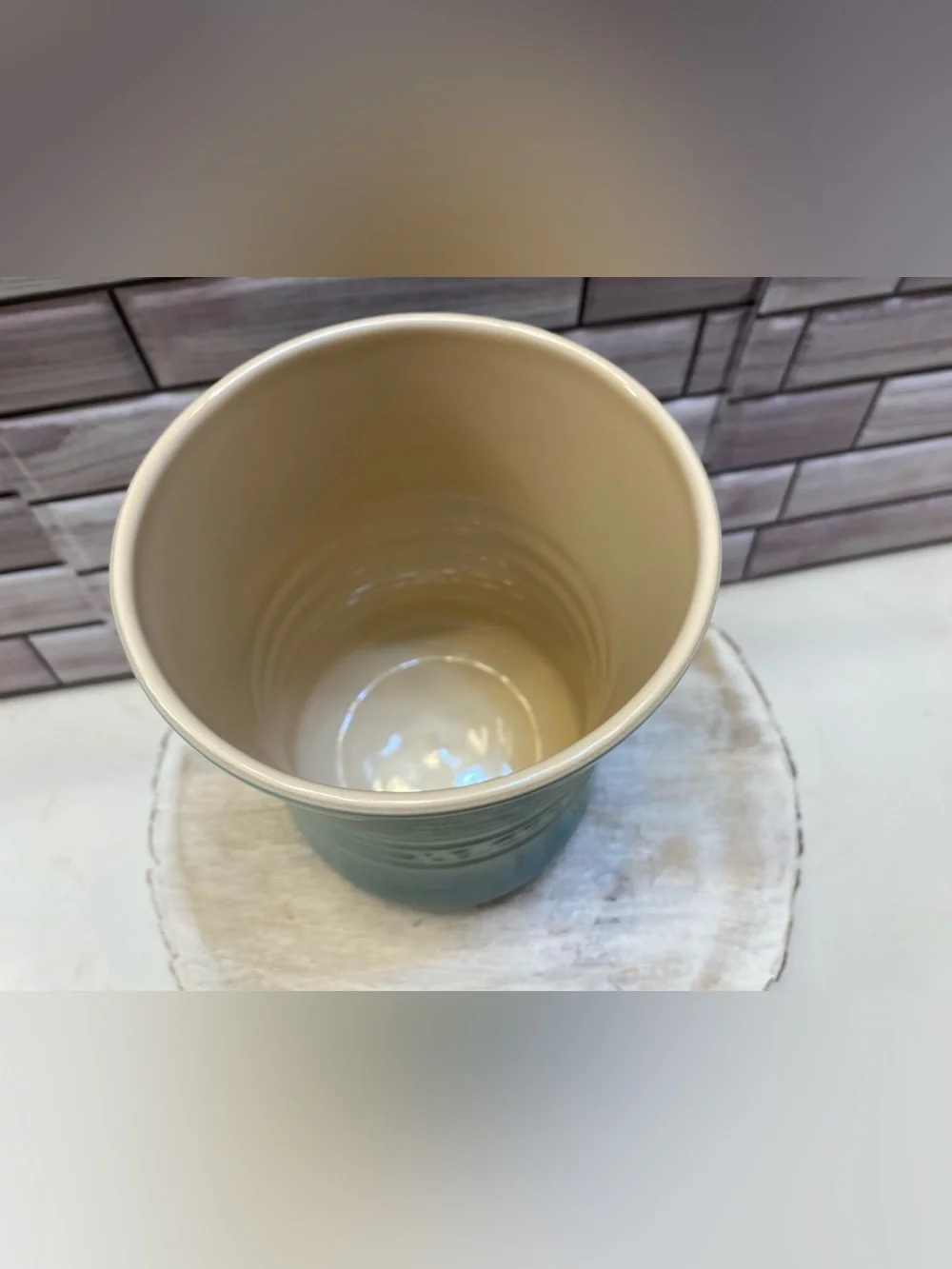 Le Creuset ❤️Stoneware 1.1L Utensil  Crock Cool Mint  NWT